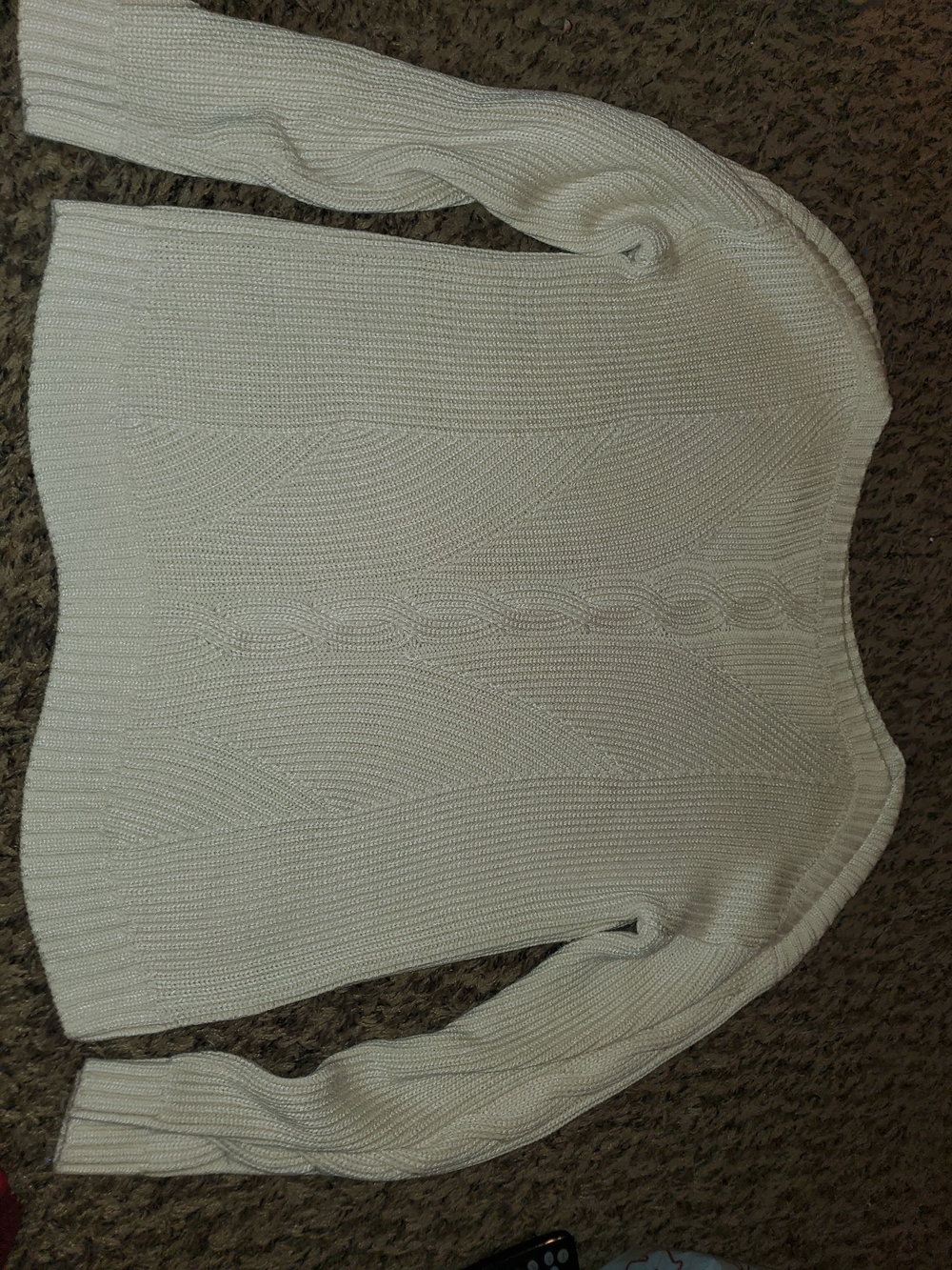 Lauren Ralph Lauren Cream Cable Crewneck Sweater